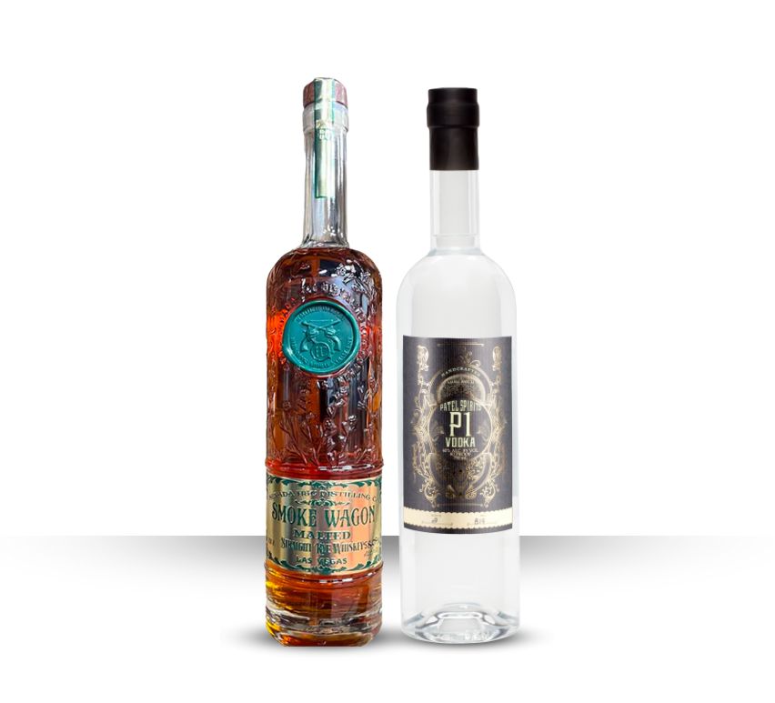 Smoke Wagon Malted Straight Rye Whiskey & P1 Vodka 750ML (Discovery Se